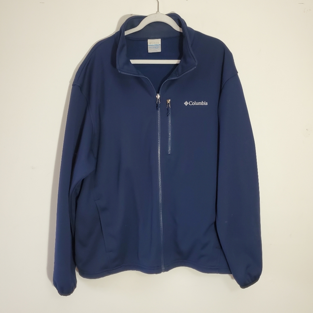 Columbia Interchange Soft Shell Jacket Navy Blue … - image 1
